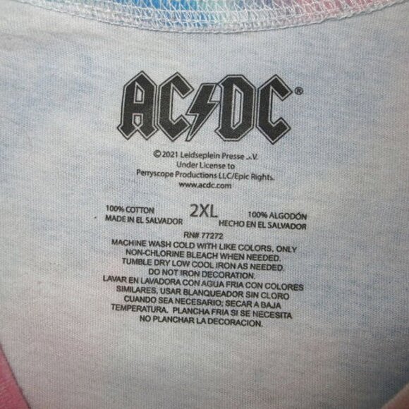 AC/DC High Voltage T-Shirt Size 2XL Distressed Graphic Muscle Sleeveless Rock - Picture 5 of 7
